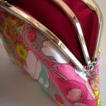 Pink Coin Purse Wallet Made With 2 Section Metal..